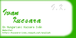 ivan kucsara business card